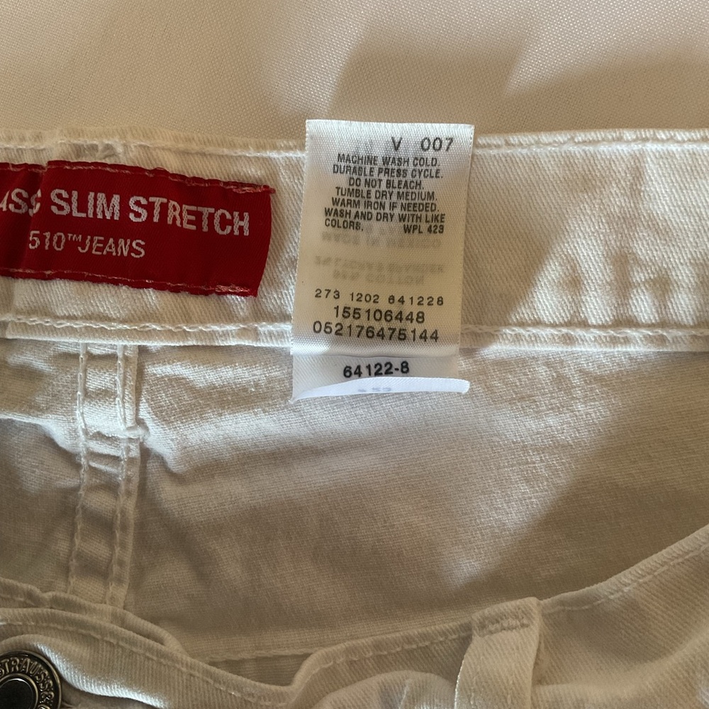 Levi's 510 Women’s Slim Stretch White Jeans Size 14 - Picture 10 of 10